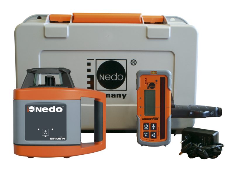 Nedo SIRIUS1 H incl. laser receiver ACCEPTORdigital High-power laser diode (3R) for very good laser beam visibility