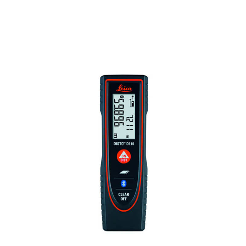 Black/Red Leica DISTO D110 60m/200ft Laser Distance Measure with Bluetooth 