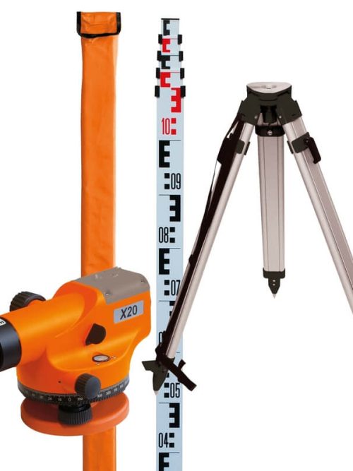 Nedo Builders' Level X 20 set feature particularly bright optics, a large objective aperture, a sturdy air- damped compensator and quality workmanship - just right for the use under eXtremely tough conditions