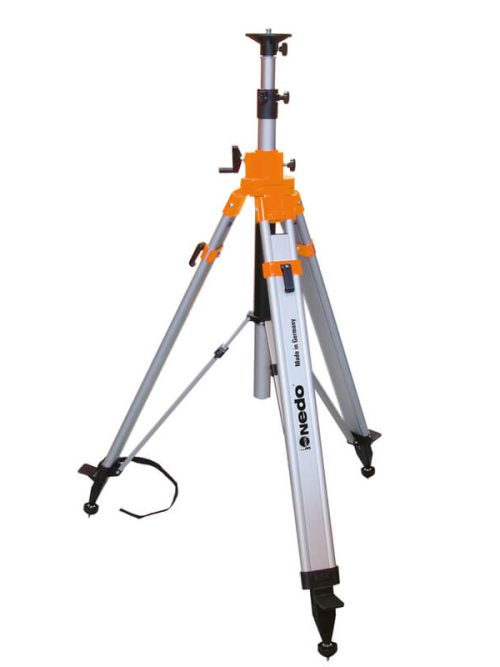 Nedo Heavy-Duty Elevating Tripods with Additional Leg Struts 0.85 m-3.02 m 600/590 mm can be equipped with combi tripod feet in order to protect floors which are damaged easily